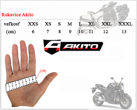 AKITO Moto rukavice SPEEDSTER M